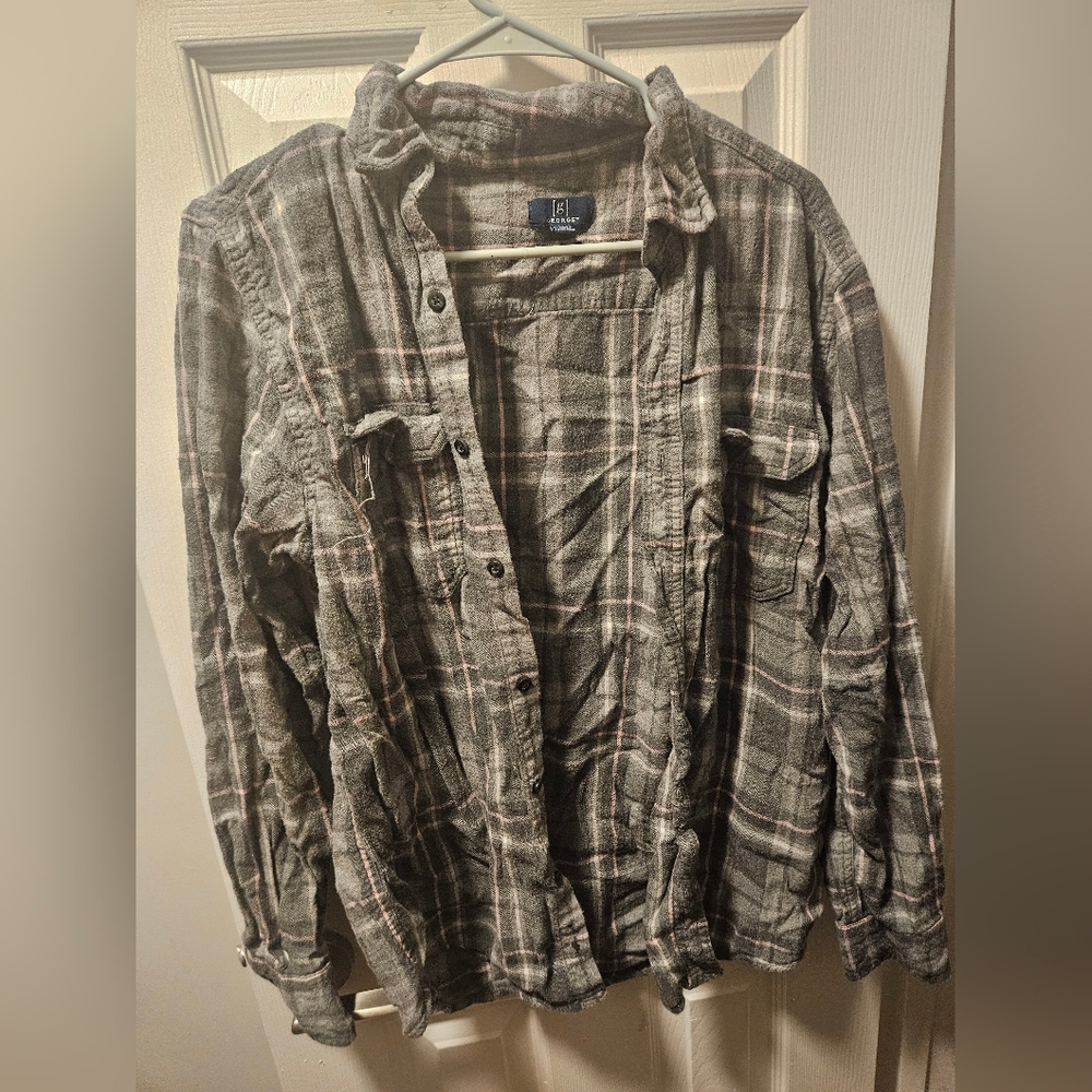 George Gray Plaid Flannel Shirt